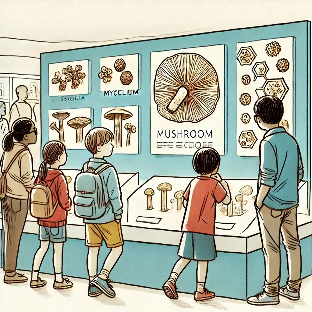 Mushroom biology display